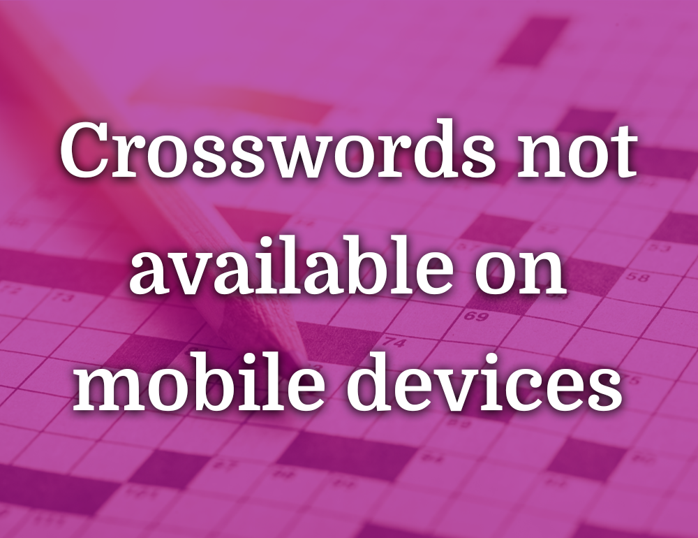 Word Searches not available on mobile site